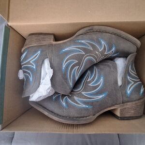 Roper Booties Ava Brown/Blue size 11